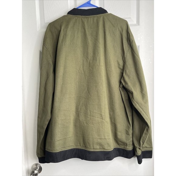 Molokai Surf Co Zip Jacket Olive Green Size 2XL 100% Cotton - Picture 4 of 8
